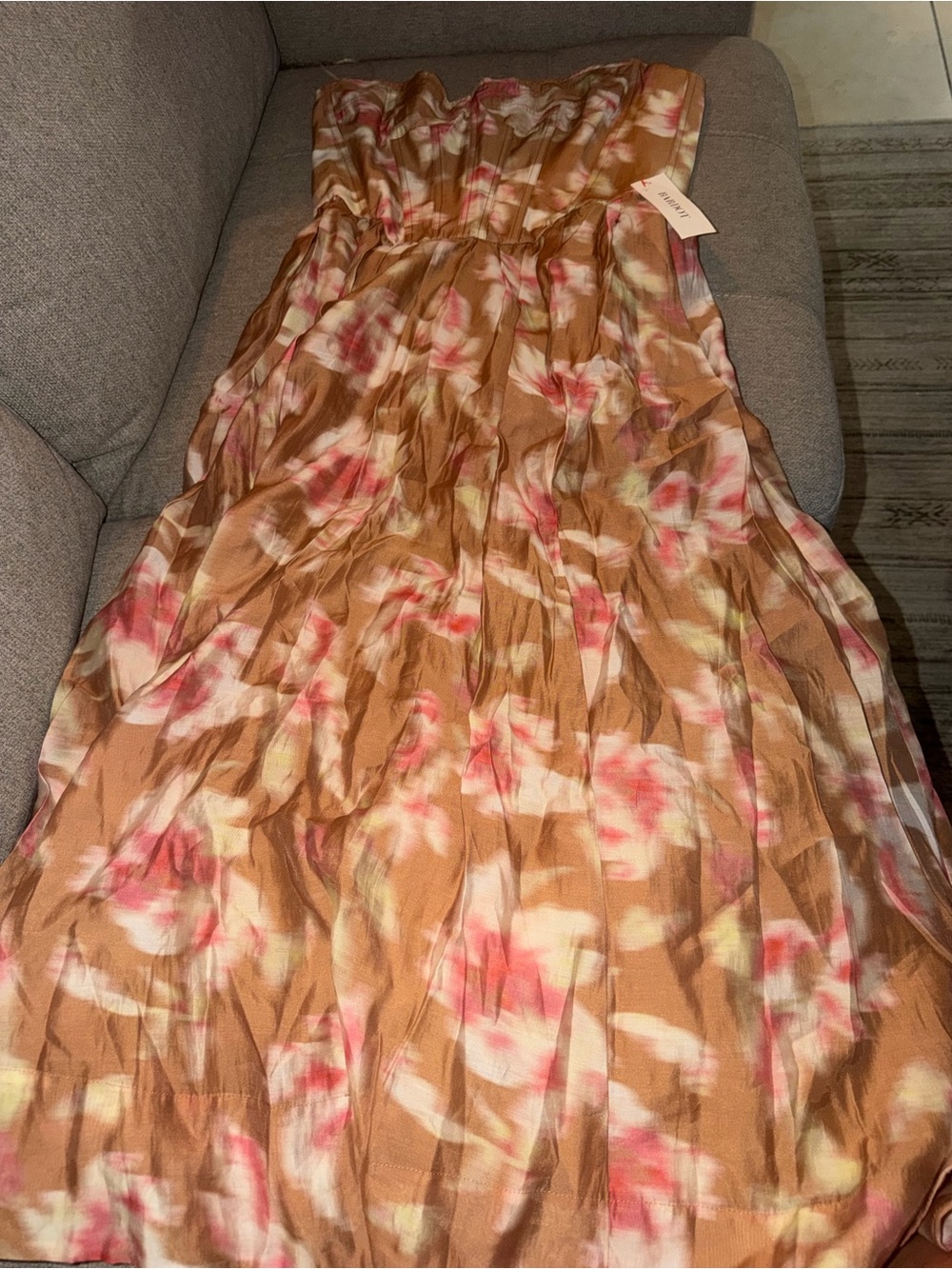 Bardot Pink Haze Floral Midi Dress